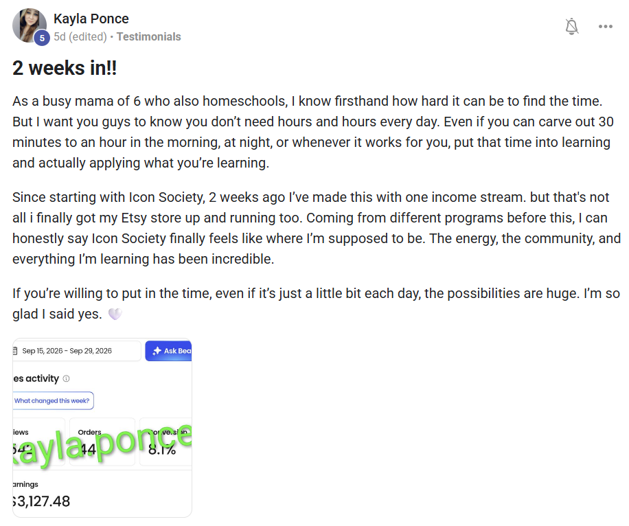 Original post shared by Kayla Ponce